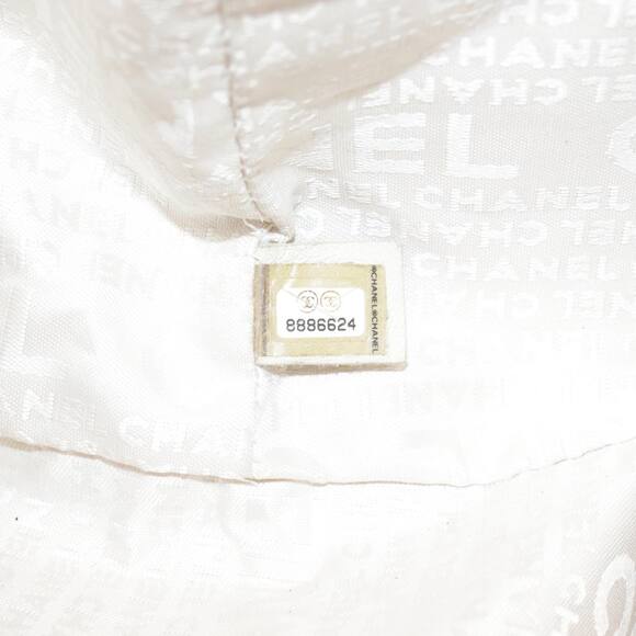 CHANEL Choco Bar Tote Bag Canvas Red Gold CC - Picture 12 of 16